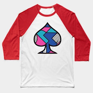 Abstract Spade Symbol Geometric Shapes Baseball T-Shirt